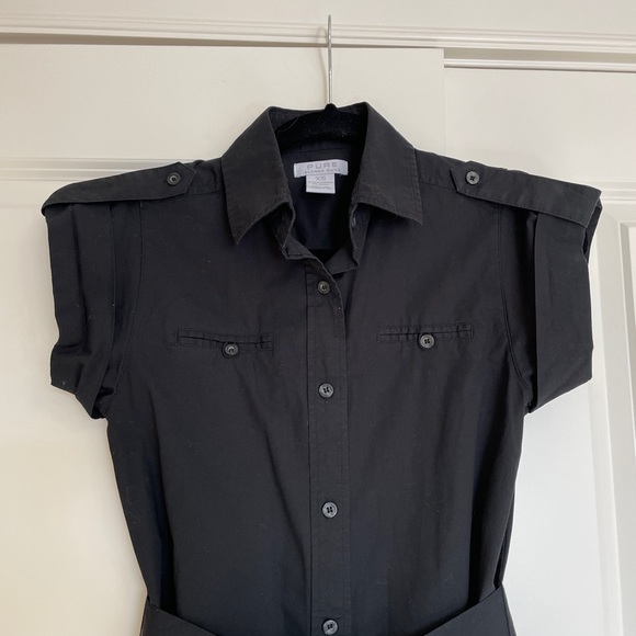 PURE by ALFRED SUNG black shirtwaist dress - Picture 3 of 7